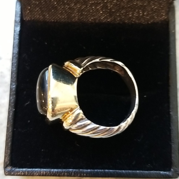 David Yurman Noblesse 14K/SS Onyx Ring 6 - Picture 4 of 11